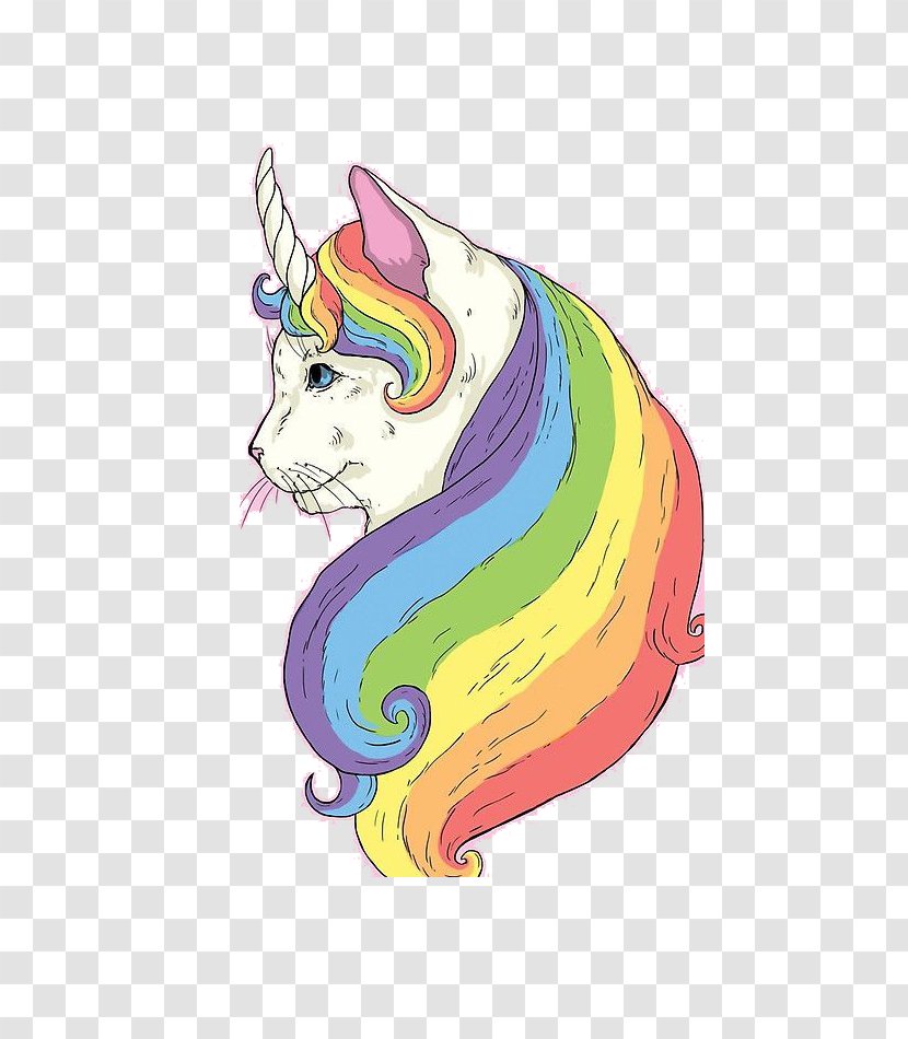 T-shirt Rainbow Cat IPhone 7 - Color Transparent PNG