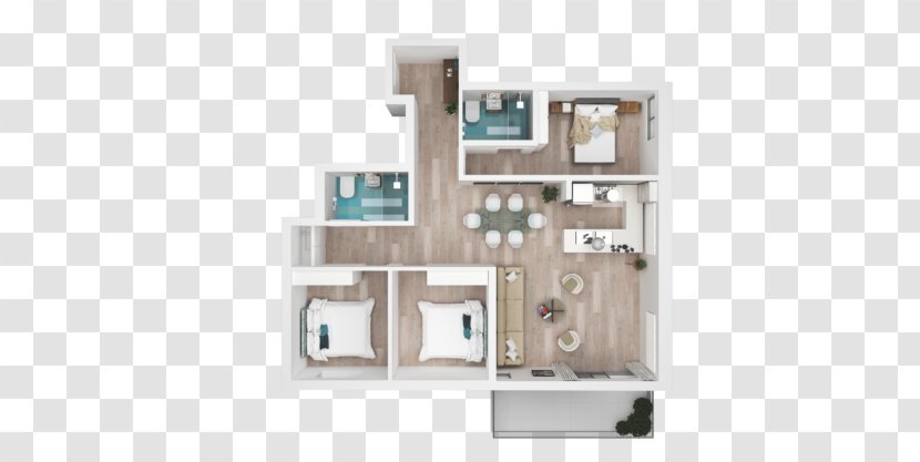 Apartment Bedroom Lille Floor Plan - Room - Bed Transparent PNG