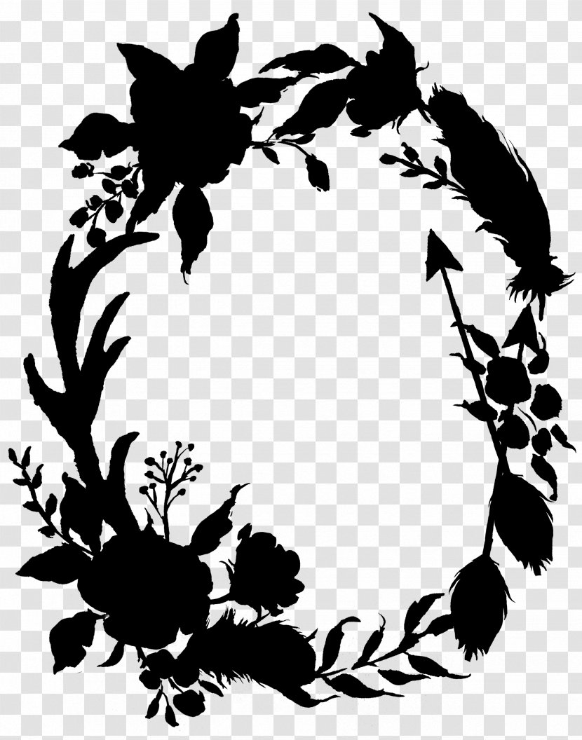 Clip Art Pattern Flowering Plant Silhouette - Flower Transparent PNG