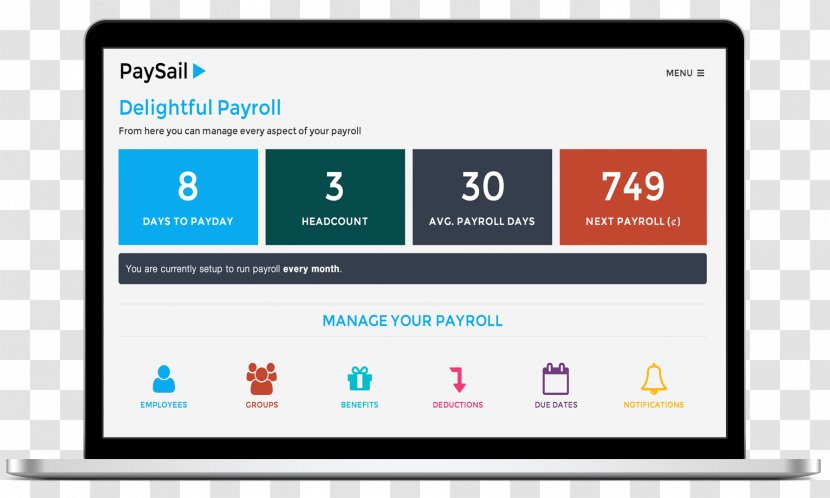 Payroll Dashboard Business Employee Human Resource Management System - Small Transparent PNG