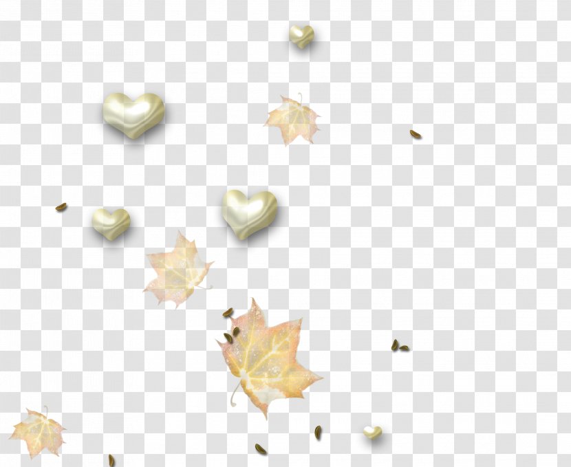 Leaf Peach Desktop Wallpaper - Organism - Floating Heart Leaves Transparent PNG