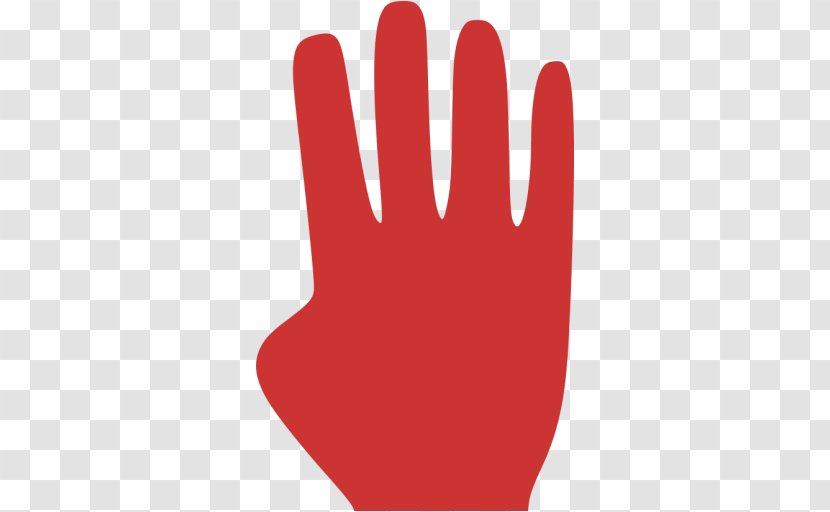 Thumb Red Finger-counting - Fingercounting - Hand Transparent PNG