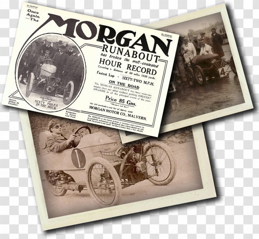 Morgan Motor Company Car Brooklands Roadster Three-wheeler - Text Transparent PNG