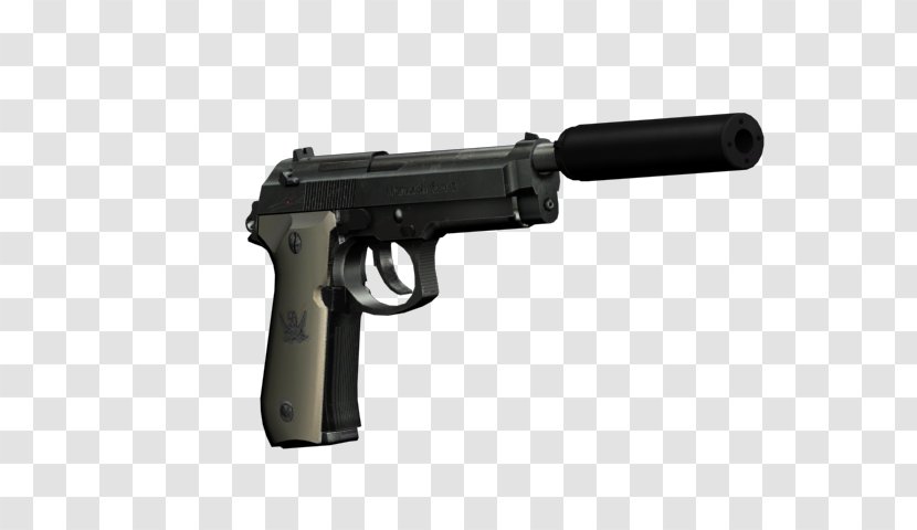 Trigger Beretta M9 Firearm Gun Barrel Silencer - Accessory - Weapon Transparent PNG
