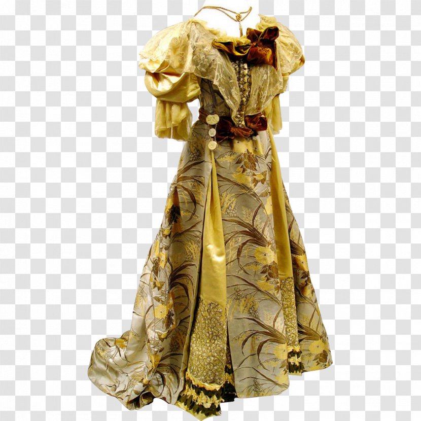 Dress Robe Gown Ganesha Indra - Costume - Gold Gorgeous Patterns Transparent PNG