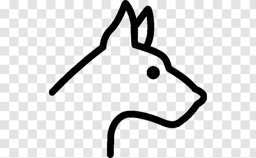 Spanish Greyhound Podenco Canario - Line Art - Text Transparent PNG