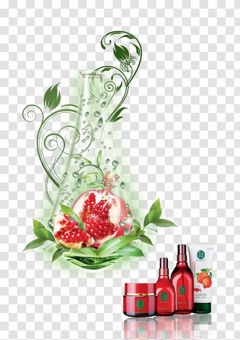 Poster Floral Design - Fruit - Bottle Of Pomegranate Transparent PNG