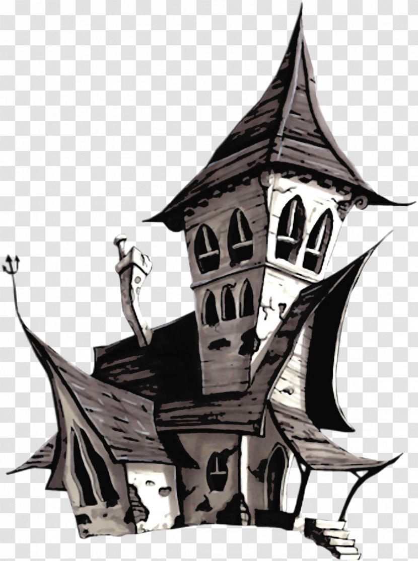 Halloween Haunted House Clip Art - Holiday - White Transparent PNG