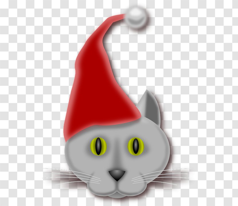 Cat Santa Claus Kitten Christmas Clip Art - Carnivoran - A Hats Free Pictures Transparent PNG