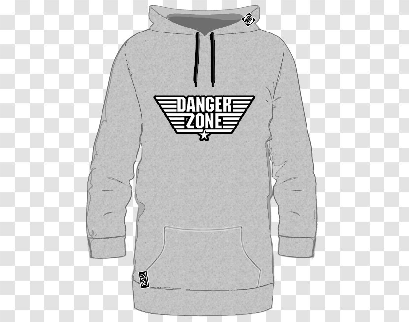 Hoodie T-shirt Bluza Danger Zone - White Transparent PNG