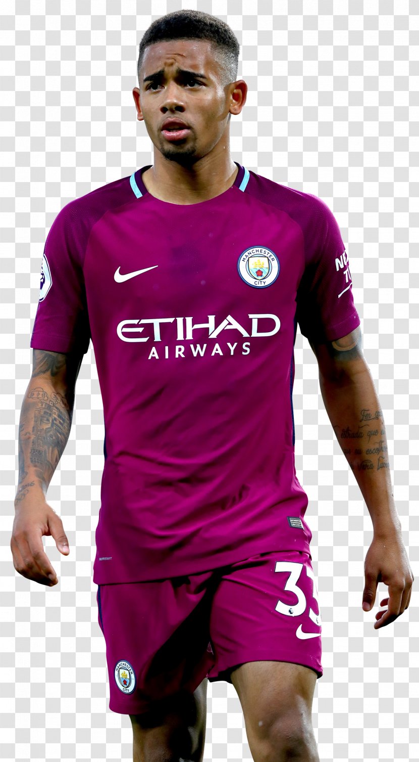 Gabriel Jesus Brazil National Football Team Manchester City F.C. Premier League Player - Jersey Transparent PNG