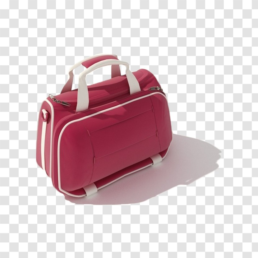Bag 3D Modeling Autodesk 3ds Max Computer Graphics - Handbag - Red Hand Luggage Transparent PNG