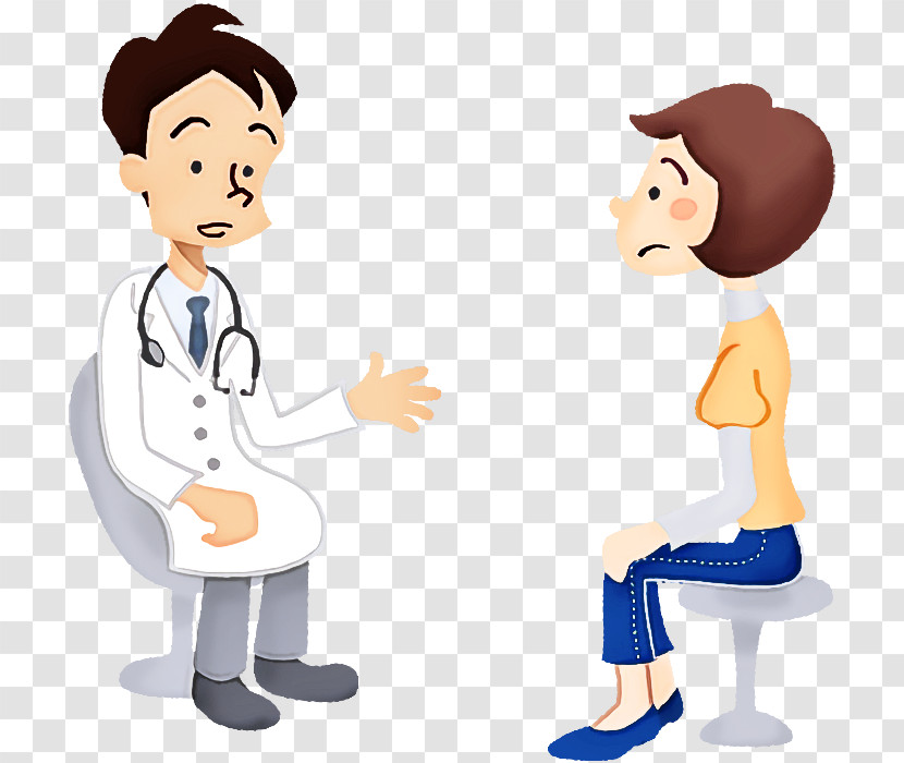 Cartoon Physician Conversation Sharing Health Care Provider Transparent PNG