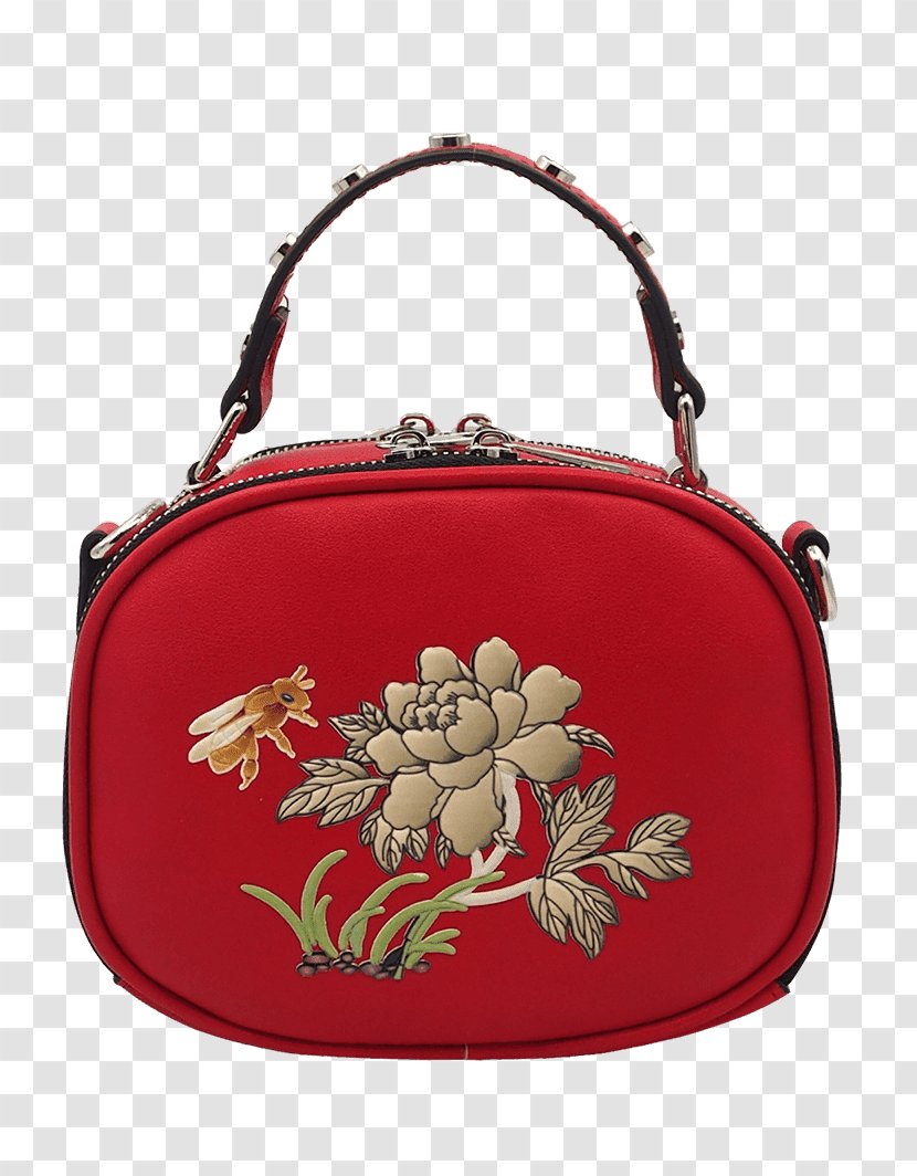 Handbag Fashion Messenger Bags Body Bag - Color - Embossed Flowers Transparent PNG