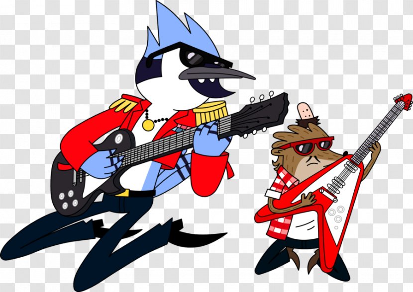 Mordecai And The Rigbys Electric Guitar - Silhouette Transparent PNG
