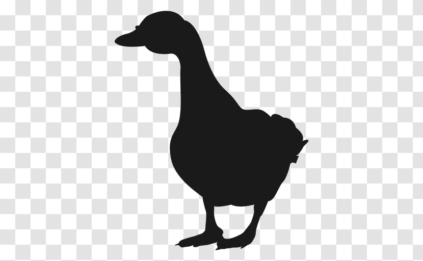 Duck Meat Goose Silhouette Drawing - Fowl Transparent PNG