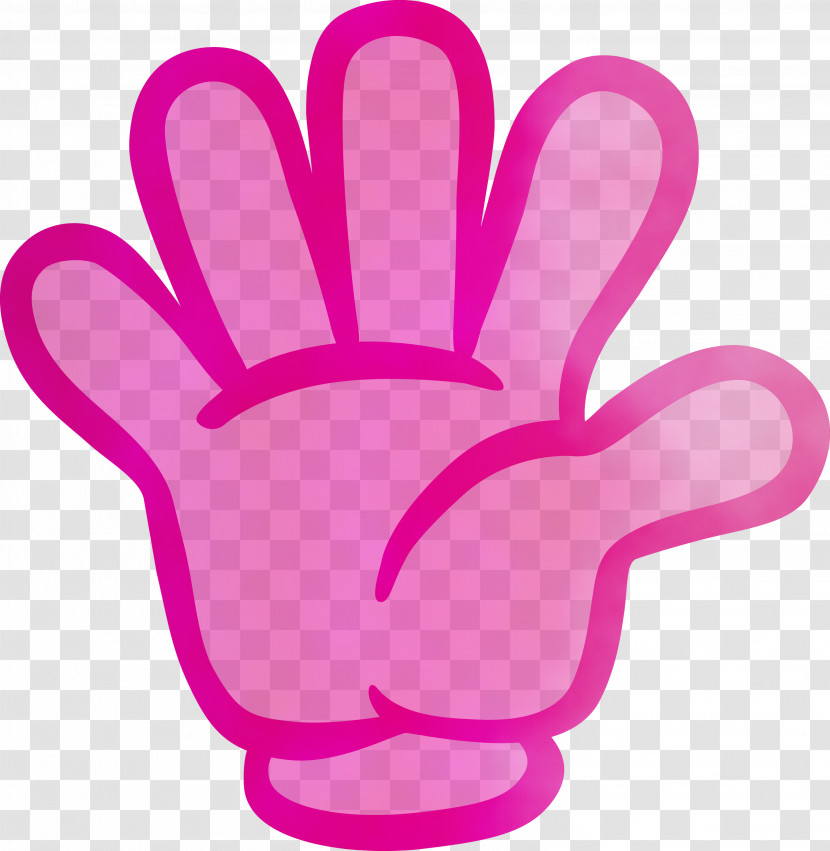 Pink Hand Finger Magenta Gesture Transparent PNG