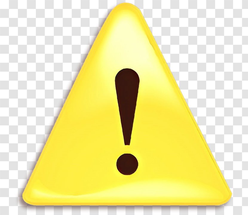 Yellow Triangle Cone Sign Transparent PNG