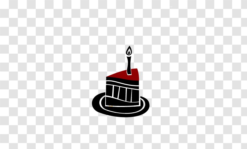Candle Black And White Cake - On The Transparent PNG