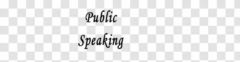 Logo Brand White Line - Text - Public Speaking Transparent PNG