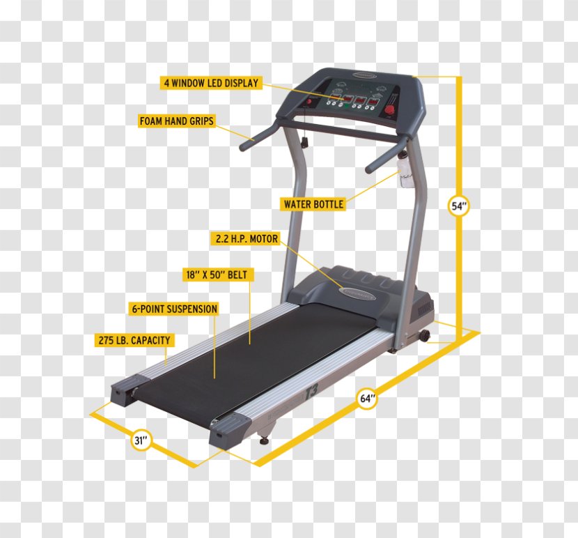 Treadmill Exercise Equipment Endurance Physical Fitness - Centre Transparent PNG