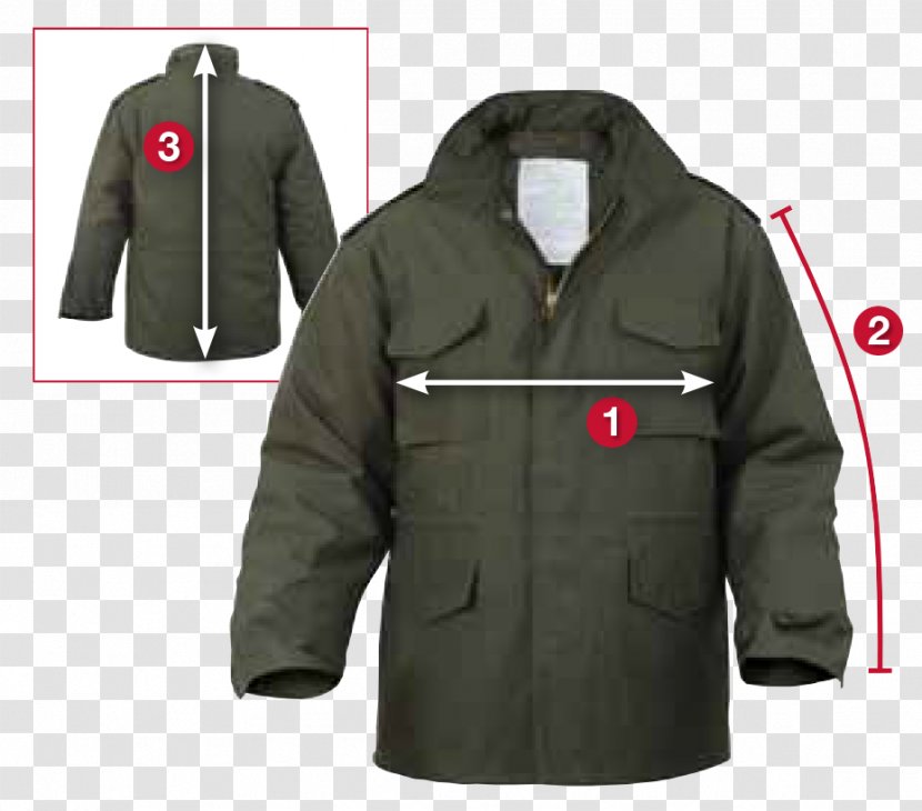 M-1965 Field Jacket Clothing Sizes Coat MA-1 Bomber - Outerwear - Snap Fastener Transparent PNG