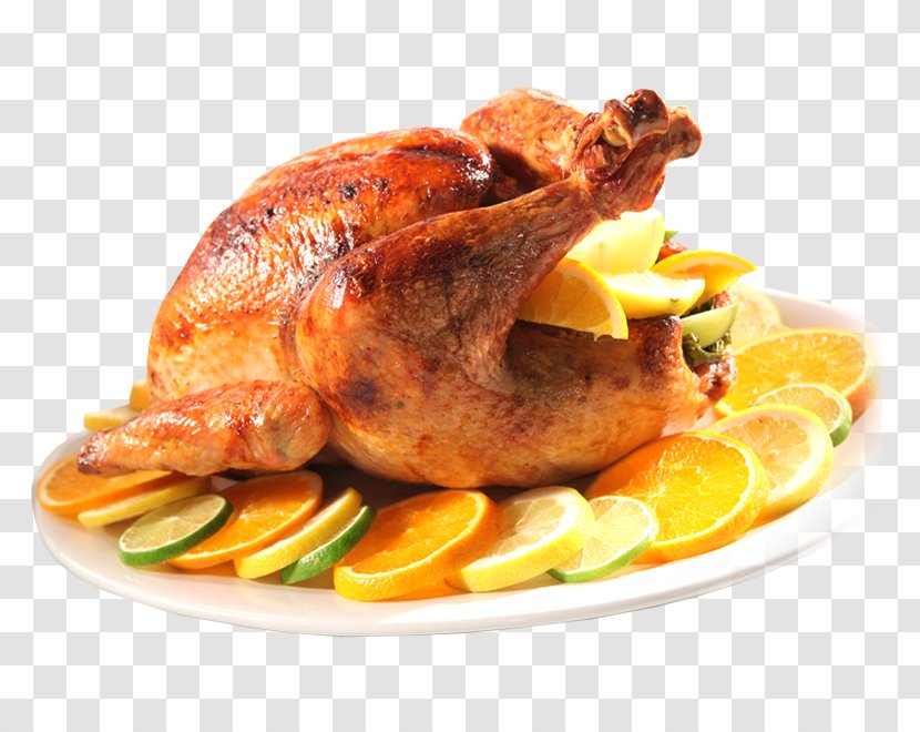 Roast Chicken Roulade Turkey Meat Roasting - Garnish Transparent PNG