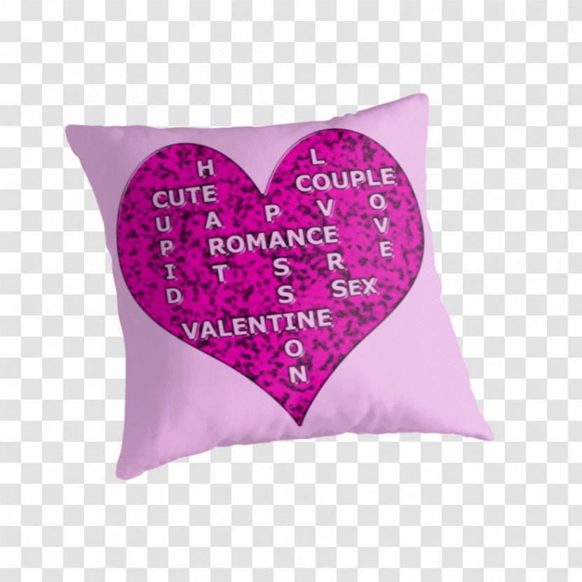 Throw Pillows Cushion T-shirt Marmorherz - Violet - Pillow Transparent PNG