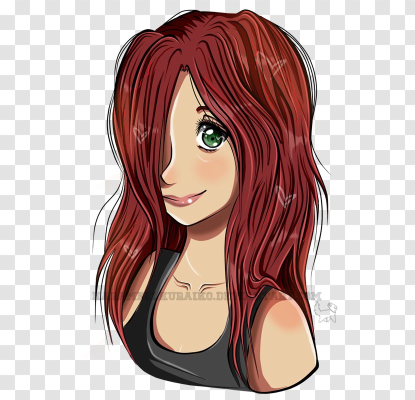 Red Hair Attack On Titan Black Coloring - Watercolor Transparent PNG