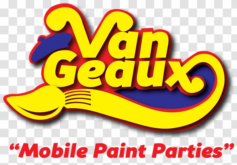 Van Geaux Vangeaux Party Birthday Clip Art - Logo - Isle Paint Transparent PNG