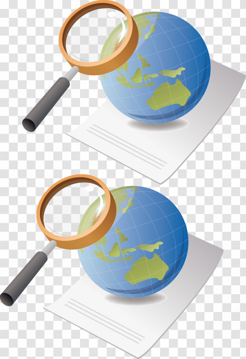 Magnifying Glass Cartoon Private Investigator - Vector Transparent PNG
