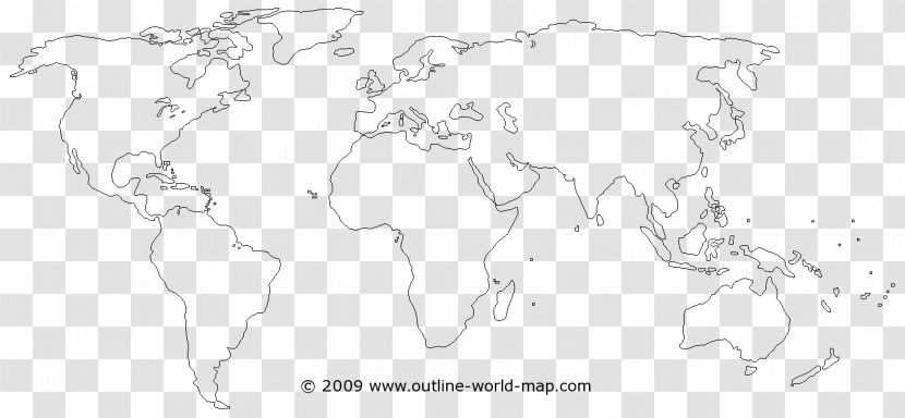 World Map Globe Flat Earth - White - Continental Background Transparent PNG