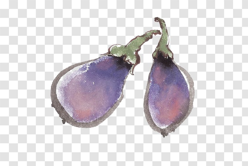 Eggplant Vegetable - Fashion Accessory - Hand-painted Transparent PNG