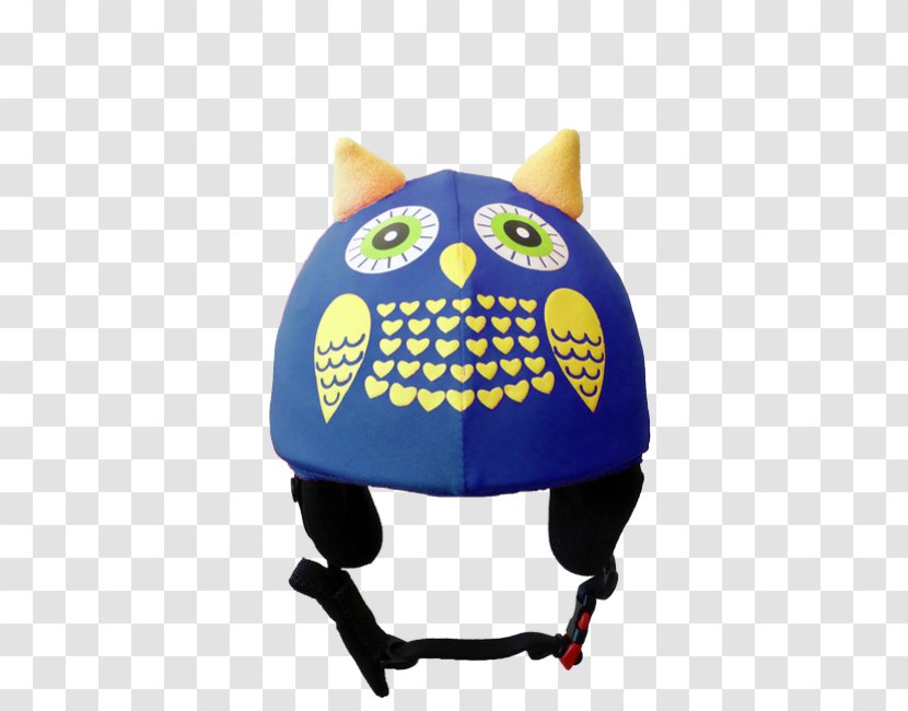 Helmet Cover Blue Yellow Owl - Winter Skiing Transparent PNG