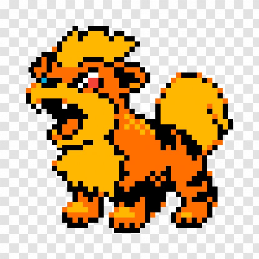 Pikachu Pixel Art Arcanine Growlithe Transparent PNG