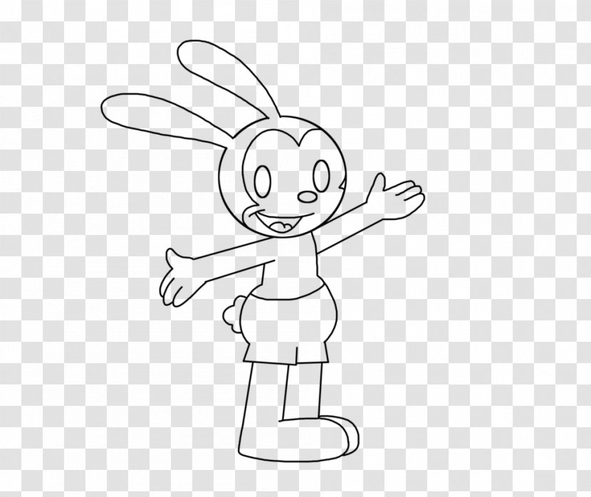 Drawing Line Art - Cartoon - Oswald The Lucky Rabbit Transparent PNG