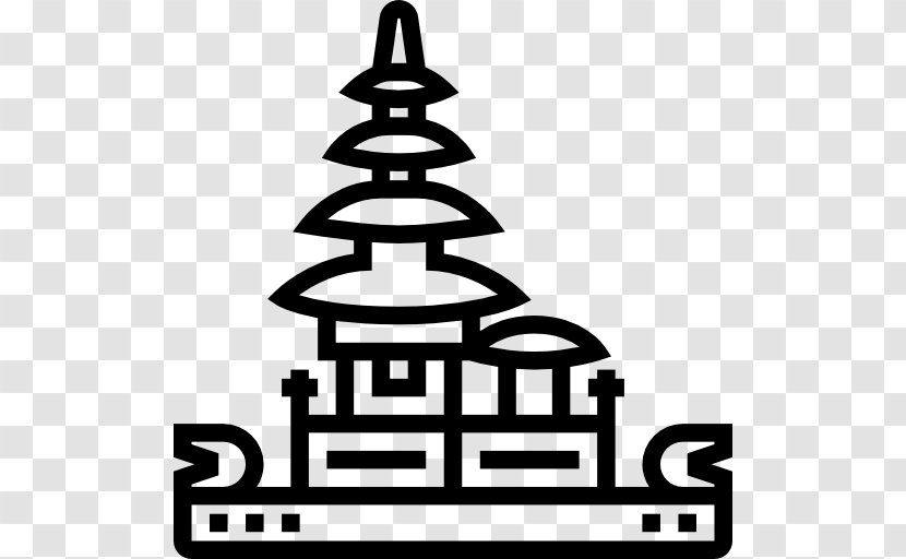 Pura Ulun Danu Bratan Balinese Temple Batur Hindu Clip Art - Black And White - Osaka Castle Transparent PNG