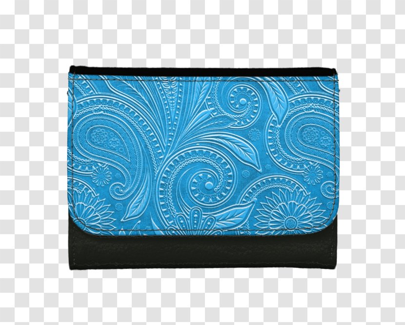 Turquoise - Paisley - Embossed Transparent PNG