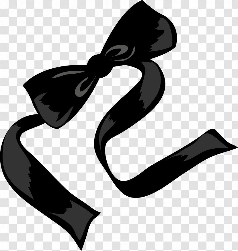 Black And White Clip Art - Cartoon - Vector Painted Bow Transparent PNG