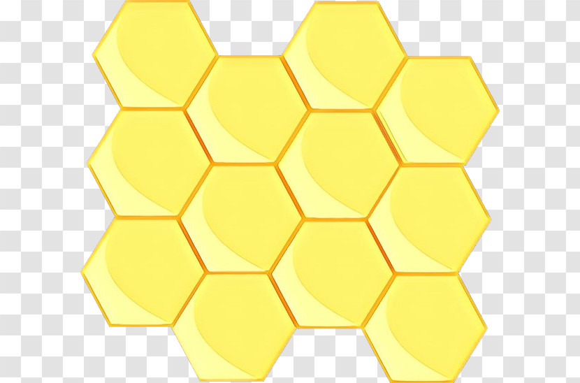 Yellow Pattern Symmetry Honeycomb Square Transparent PNG