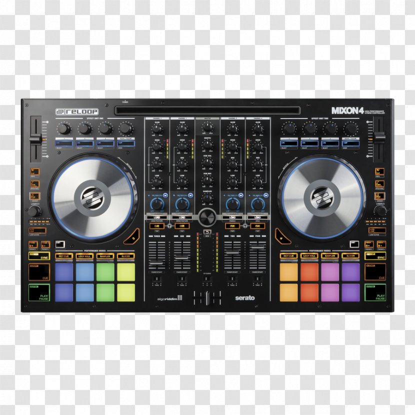 Djay DJ Controller Reloop Mixon-4 Disc Jockey Computer - Dj Mixer - Audio Transparent PNG
