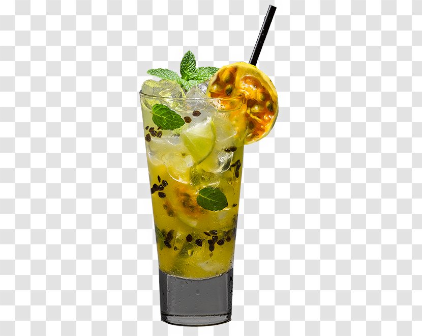 Mojito Cocktail Caipirinha Juice Daiquiri - Passion Fruit Transparent PNG