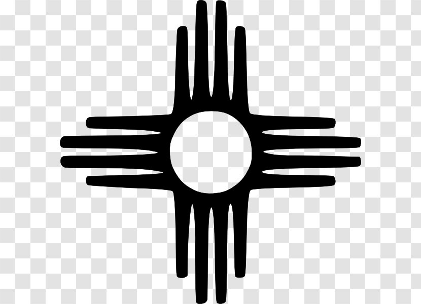 Flag Of New Mexico Zia Pueblo State People - Black And White Transparent PNG
