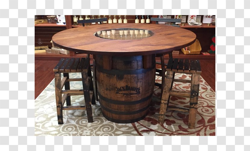 Table Whiskey Barrel Oak Furniture - Stave Transparent PNG