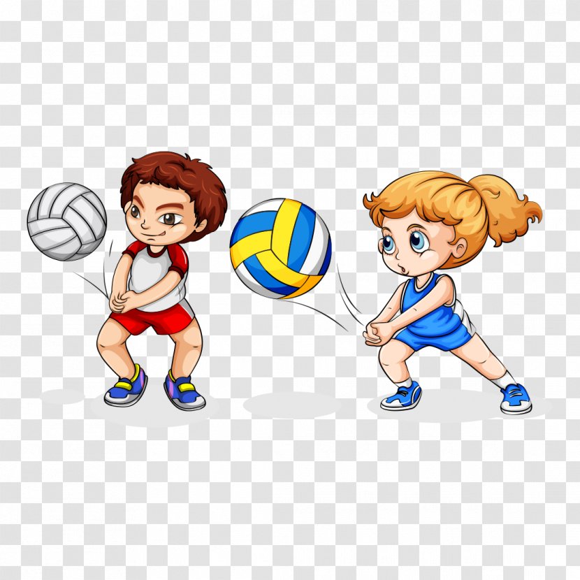 Volleyball Clip Art Vector Graphics Illustration - Ball - Playing Transparent PNG