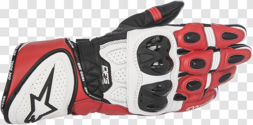 Glove Alpinestars Leather Motorcycle Clothing - Red Transparent PNG
