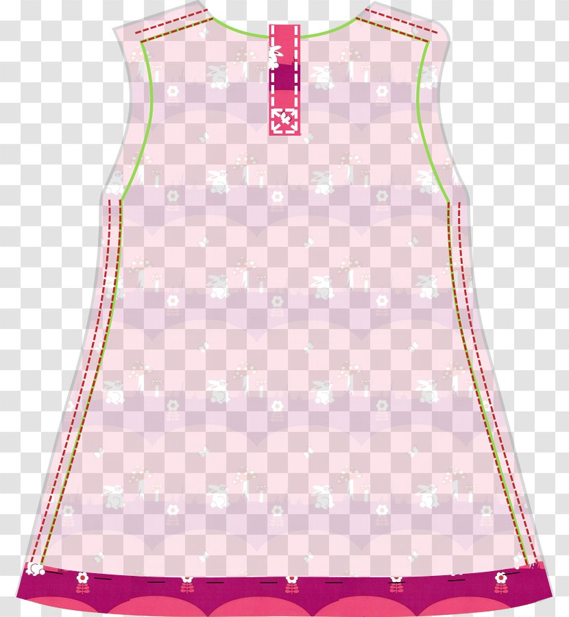 T-shirt Sleeve Dress Sewing Pattern - Pink - Folding Template Transparent PNG