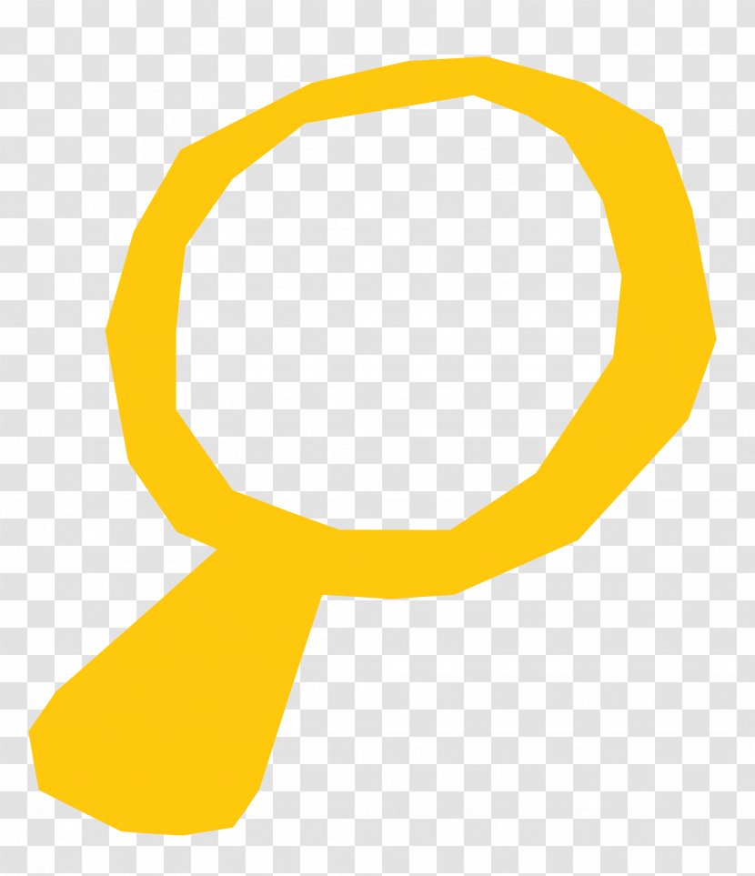 Magnifying Glass Clip Art - Yellow Transparent PNG