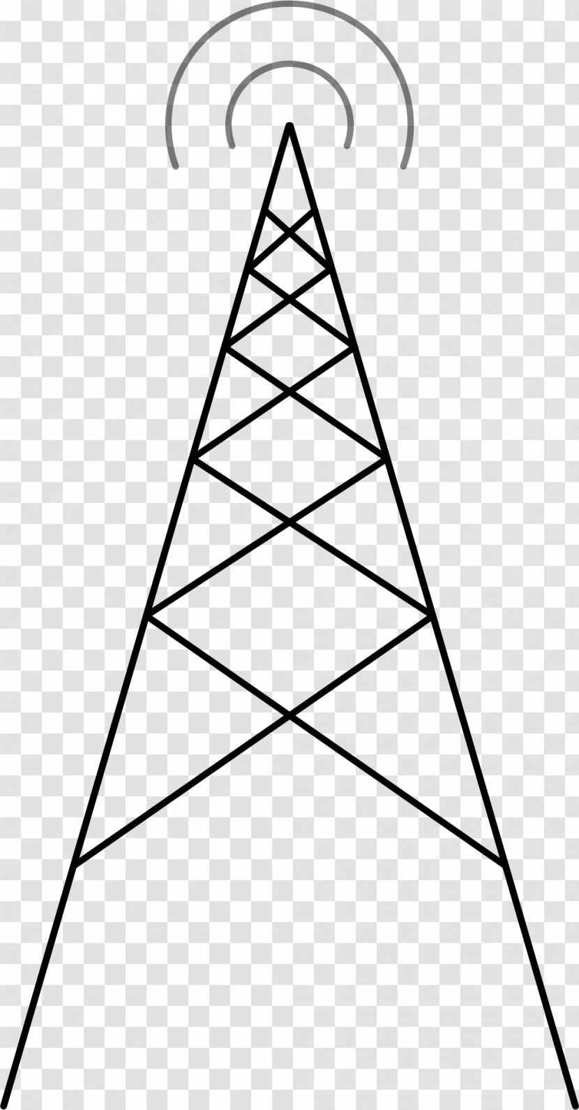 Antenna Telecommunications Tower Satellite Dish Wireless Clip Art - Triangle - Image Transparent PNG