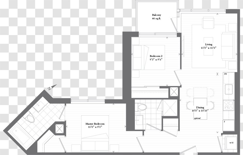 Floor Plan Architecture House - Schematic Transparent PNG